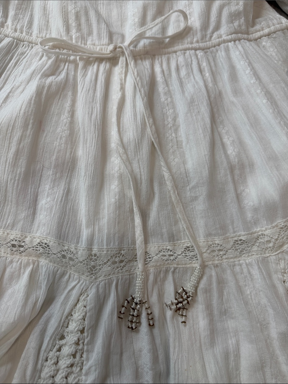 Free people White Crochet-Accent Dress - Picture 7 of 9